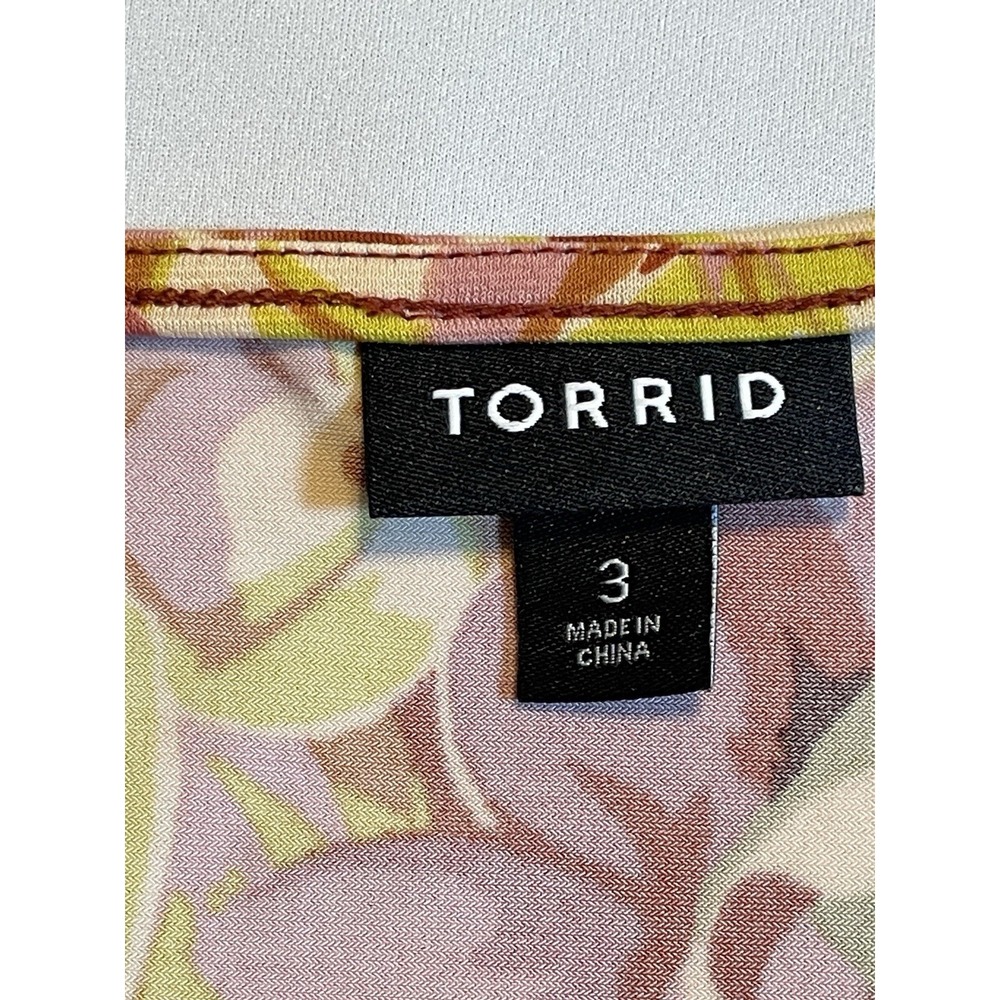 Torrid Mini Studio Knit Babydoll Floral Dress size 3X - Picture 5 of 10